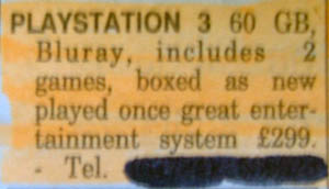 PS3 'bargain'