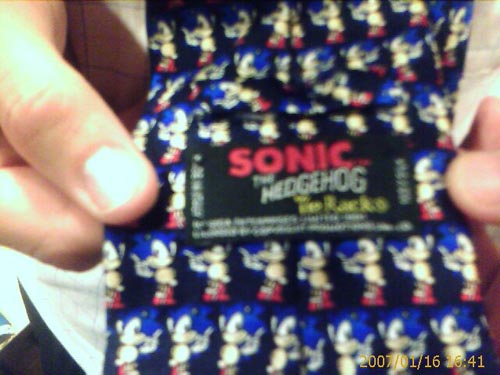 A man's friend's Sonic tie