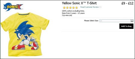 sonic t-shirt next